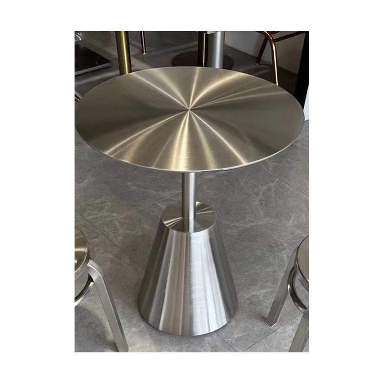 Mesa de comedor plegable de gran estante, mesa de comedor de acero inoxidable, mesa de mesa
