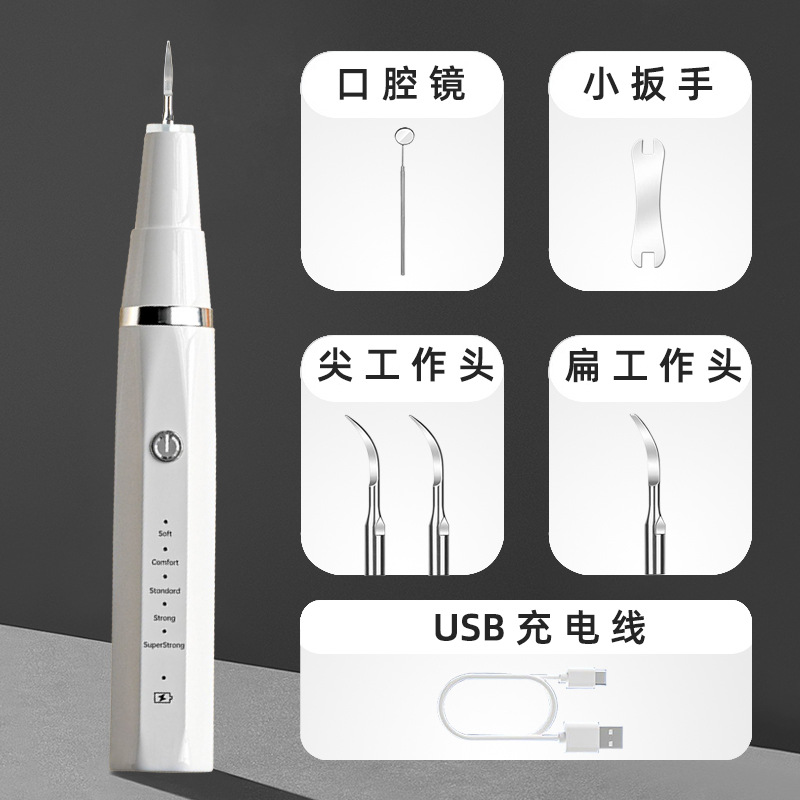 Cross-Border Best-Selling Oral Cleaning Tartar Remover Portable Teeth Whitening Device Ultrasonic Tooth Cleaner to Remove Dental Calculus
