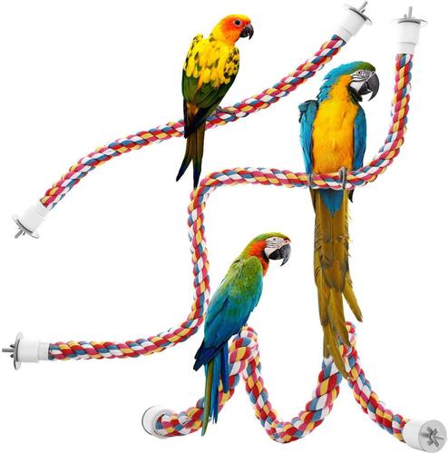 Large, medium and small parrot cotton rope climbing rope chewing toy cotton rope toy rotating climbing ladder bird toy