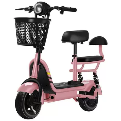 Electric Folding Scooter for Adults, Foldable Two-Wheeled Parent-Child Mini Electric Vehicle, Mini Electric Car for Commuting