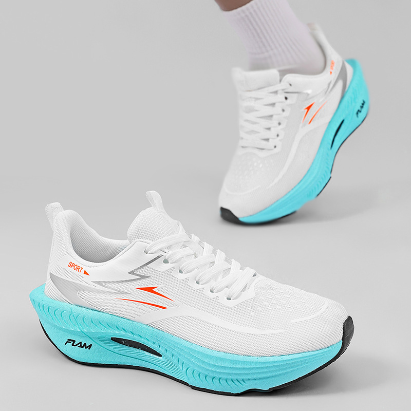 Nuevos zapatos de carreras transpirables para parejas elásticos de carbono zapatos deportivos de carreras de velocidad para hombres y mujeres zapatos de maratón profesionales para hombres image 13