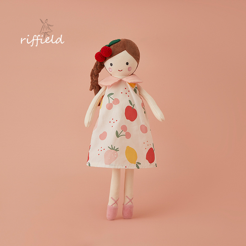 Pink Fruit Pattern Little Girl Toy Wearing Skirt Can Be Changed Into AHoliday Gift For Drop Shipping