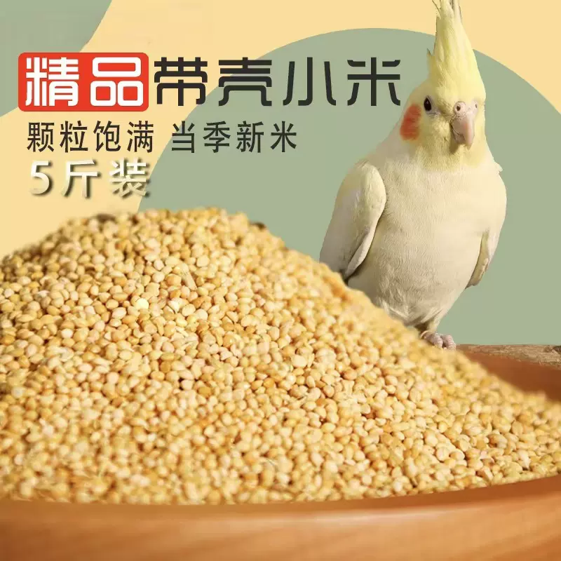 鹦鹉鸟粮饲料黄谷子带壳小米新粮食玄凤专用虎皮牡丹中小型鸟食