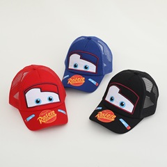 汽車總動員兒童網帽夏季網眼寶寶閃電麥昆棒球帽男女童防曬鴨舌帽