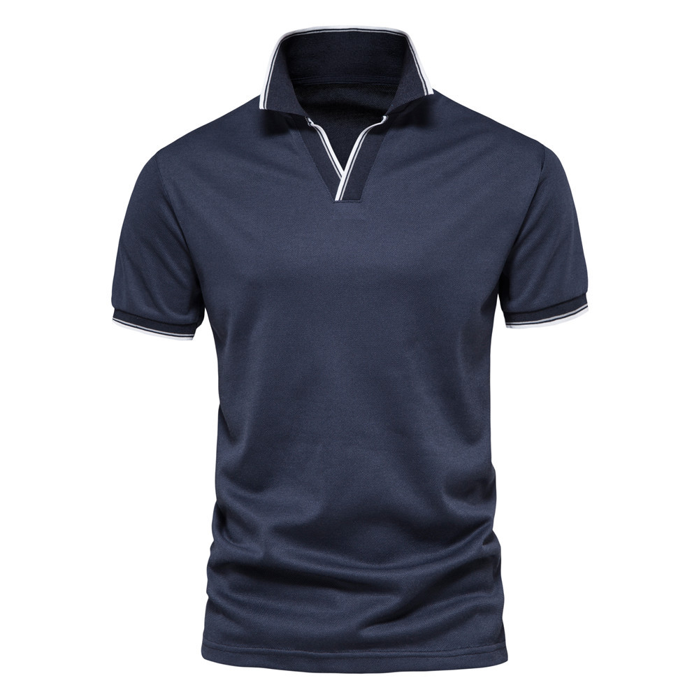 Men's Solid Color Washed Polo Shirt Men's Clothing display picture 1