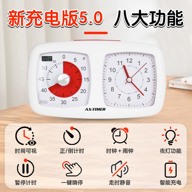 ⇓ Визуальный таймер для студентов, управление временем, двойное назначение, детский обратный отсчет, обучение, напоминание о самодисциплине, будильник, бесшумный