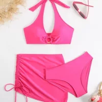 Solid sexy belt, swimwear, Amazon, high waist