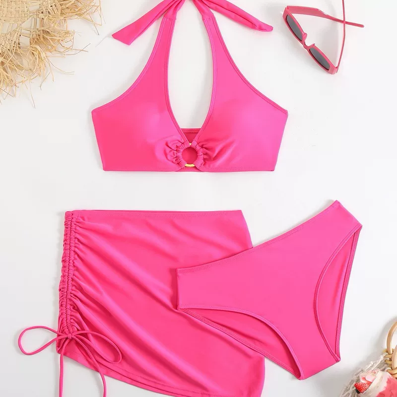 Solid sexy belt, swimwear, Amazon, high waist