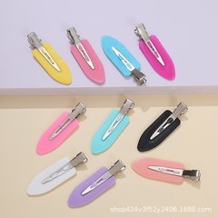 扁平鴨嘴夾子奶油膠髮夾diy無痕髮夾卡通樹脂diy頭飾配件材料批發