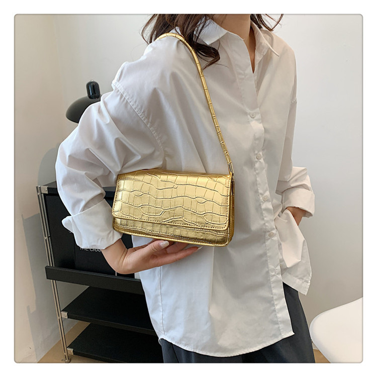 Minimalistisk stil for kvinner med minoritetstekstur under armene 2023 sommer ny håndholdt vestlig liten firkantet veske_voghion.com