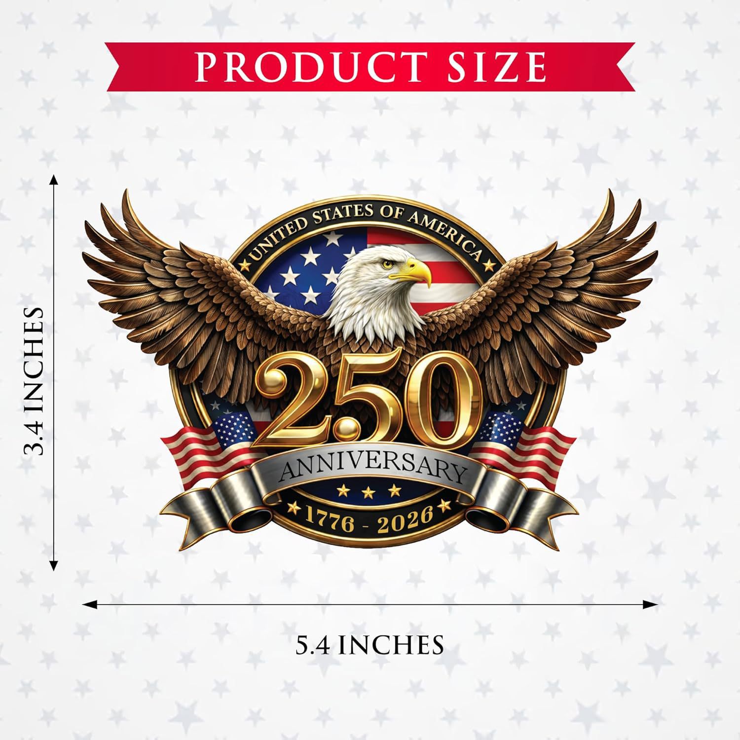 Amazon America 250th Anniversary Auto Stickers Patriotic American Vinyl Bumper Stickers
