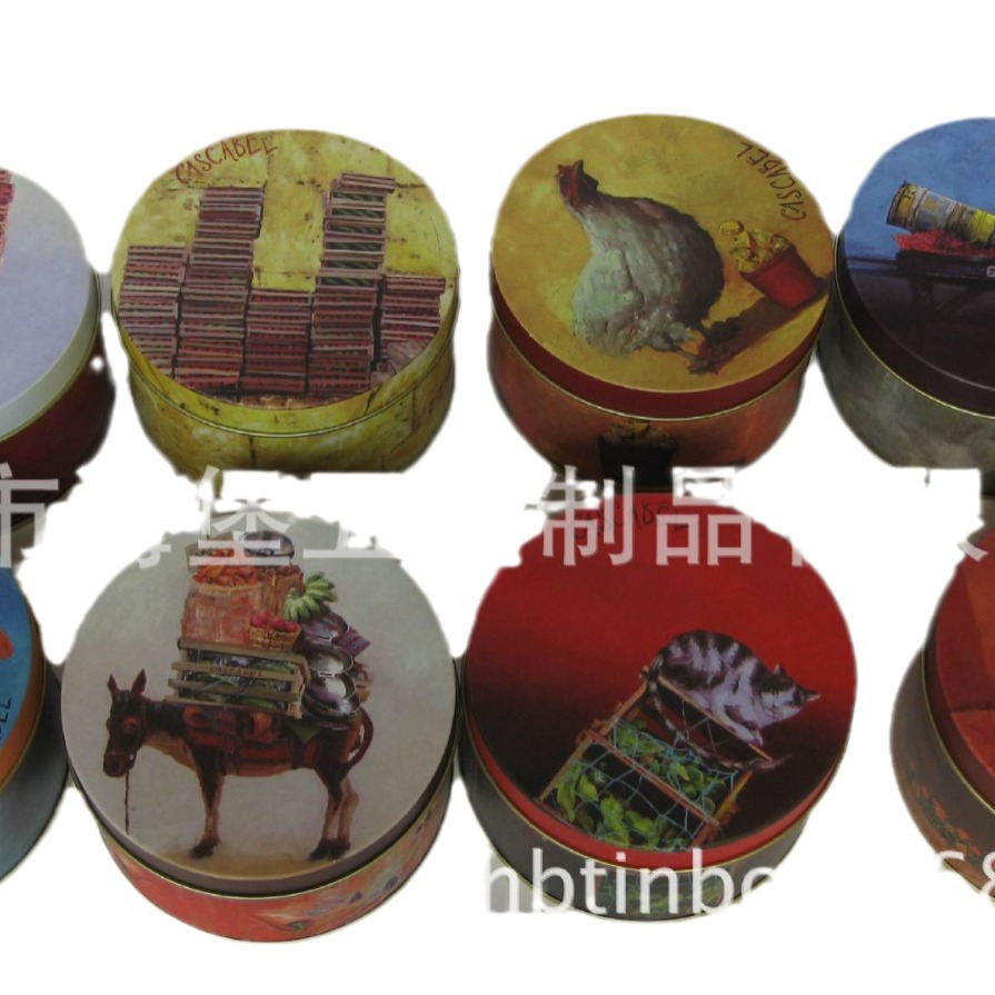 厂家直销圣诞铁罐; 套装圣诞花铁盒