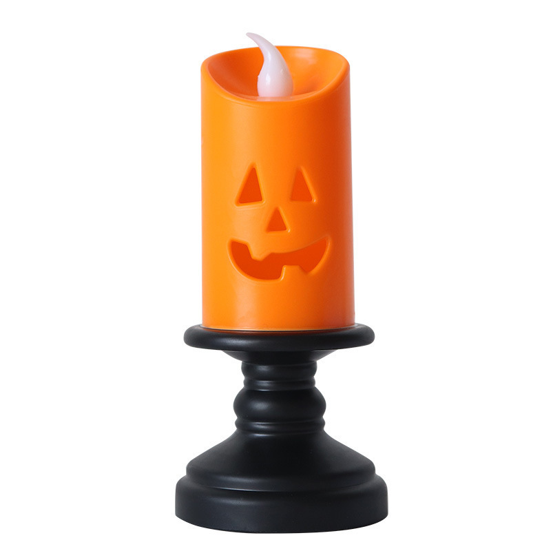 Halloween calabaza lámpara candelabro fiesta fantasma bar atmósfera decoración props lámpara de noche LED decoración de lámpara de vela electrónica
