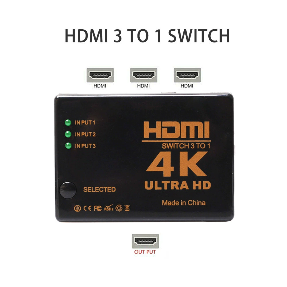 Кросс-бордер spot HDMI HD переключение, три выхода, пульт дистанционного управления инфракрасный, 3 в 1 4K