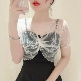 蕾丝衫雪纺衫;女式T恤;女式打底衫