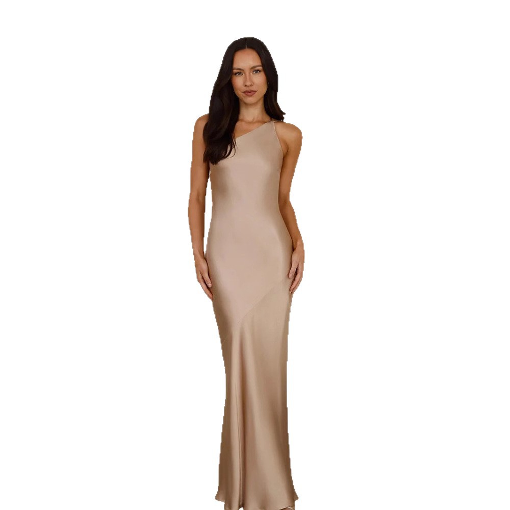 Elegant Backless Sleeveless Wrap Maxi Dress With Adjustable Straps - Flattering A-Line Silhouette For Women, Perfect For Vacation & Evening Wear_ecoleips.com