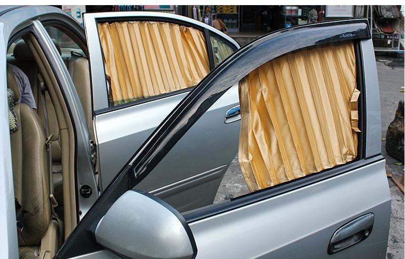 Modern Old Model Tucson Car-Specific Sunshade Curtains, Car-Mounted Double-Track Privacy Blackout Curtains