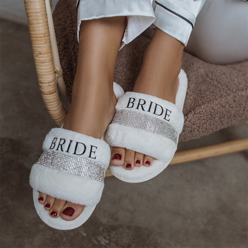 bride plush slippers bridal bachelor party wedding gift decoration bridal shower hen party bride plush slippers bridal bachelor party wedding gift decoration bridal shower hen party