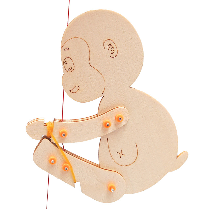 Bricolaje escalada mono tecnología pequeña producción de ciencia para niños experimento de enseñanza juguetes jóvenes estudiantes paquete de material hecho a mano al por mayor