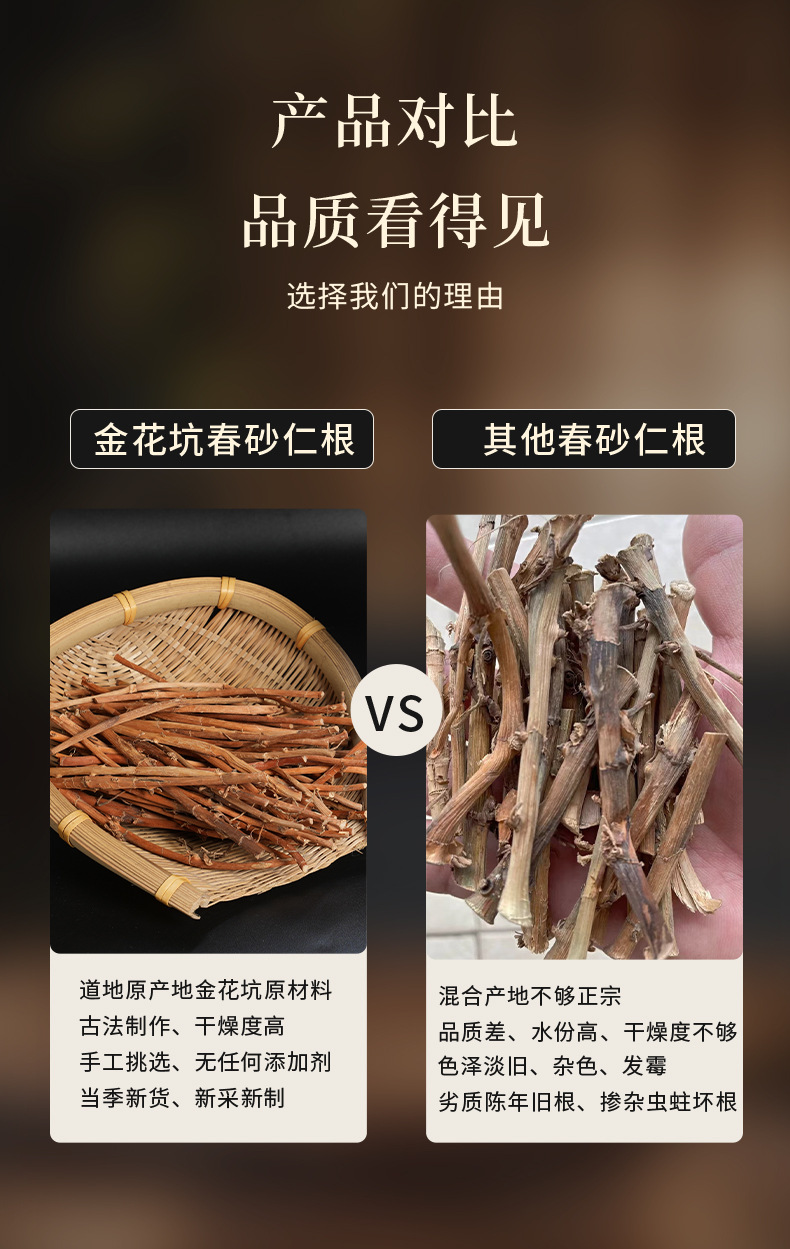 Amomum Villosum Root Sha Ren Gen 砂仁根 Fresh Yangchun Guangdong Herb for Soup and Tea 100g overview