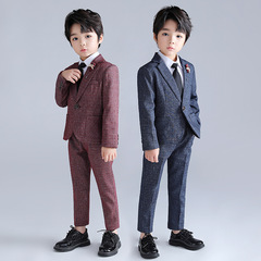Children's suit autumn new Korean style boys single color small suit boy photography runway speech dress dropshipping
