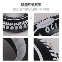 New Inflatable Swim Ring for Adults Outdoor Swimming with Handles Tire Ring Swim Accessories PVC Water Toys