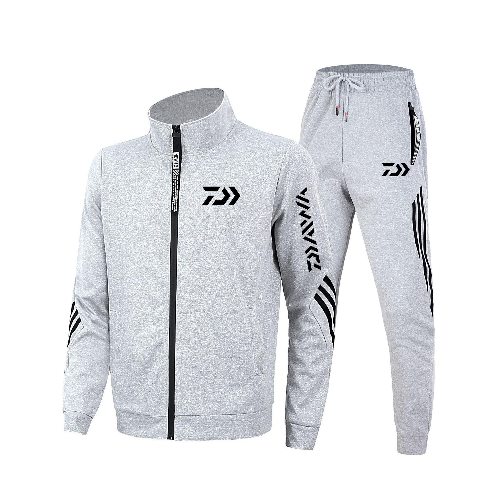 001 2023 Spring And Autumn New Men's Casual Zipper Jacket Unisex Outdoor Running Sports Set_voghion.com