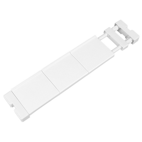 Collapsible Rod Shelf with Expandable Dividers, Window Sill and Wardrobe Organizer, No-Hole Installation, Adjustable Layered Shelf, Dormitory Nail-Free Shelf