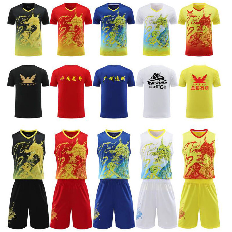 Wholesale quick-drying dragon pattern men's and women's team clothes Dragon Boat Festival dragon boat clothing printing dragon boat printing dragon boat racing clothes