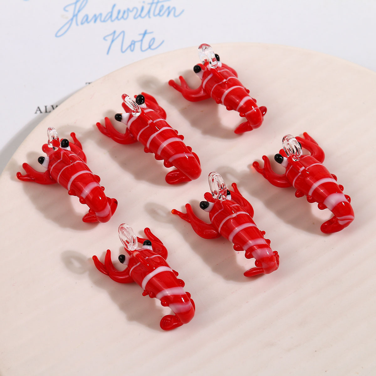 6g Weight Pendant Jewelry Making Type 21*36mm Jewelry Making Size DIY Jewelry Accessories Classification 1 Piece Quantity glass Material Lobster Pattern Irregular, Enamel Design Elegant, Simple Style, Streetwear Style 1 Piece 21*36mm Glass Lobster Pendant 1