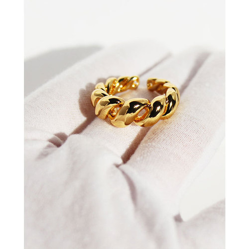 Qingdao jewelry European and American vintage metal twist ring women's open adjustable ring 394