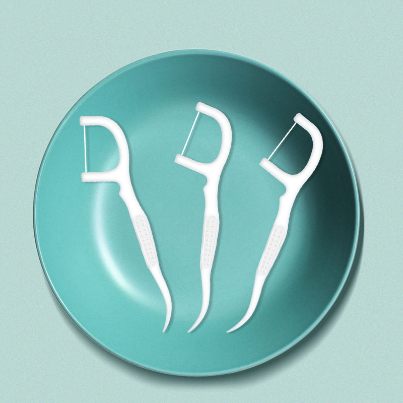 牙線盒裝50支高分子便攜剔牙籤一次性牙線棒定製跨境英文廠家批發