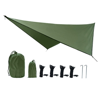 Cross-Border Outdoor Camping Camping Canopy Tent Rainproof Sunshade Picnic Picnic Outdoor Supplies Canopy Manufacturer (Avtomobil yan çətirləri) - army-green-360290cm-diagonal-size