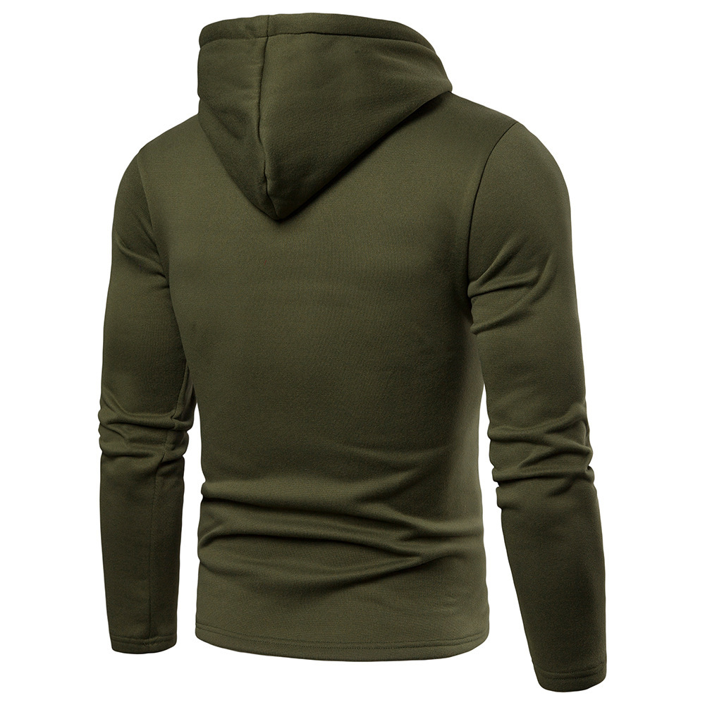 2024 Autumn/Winter New Men's Creative Spliced Sleeve Casual Fashion Hooded Large Sweater_senzul.com
