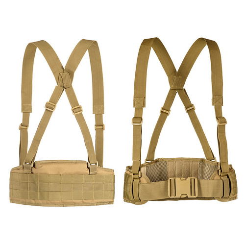 Tactical MOLEE multifunctional belt and girdle outdoor training wide belt waist protector military fan camouflage nylon back belt