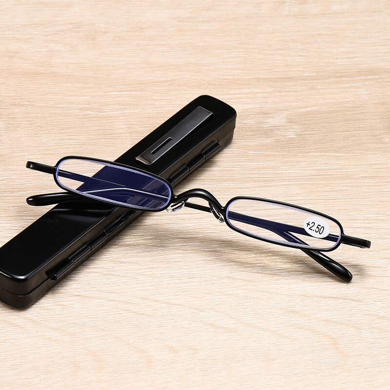 Portable Pen Holder Anti-Blue Light Reading Glasses Mini Aluminum Alloy Case High-Definition Protective Flip-Top Pen Holder Glasses Portable Pen Holder Anti-Blue Light Reading Glasses Mini Aluminum Alloy Case High-Definition Protective Flip-Top Pen Holder Glasses