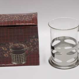 不锈钢法压壶 200ML咖啡杯 茶壶 高硼硅玻璃冲茶器