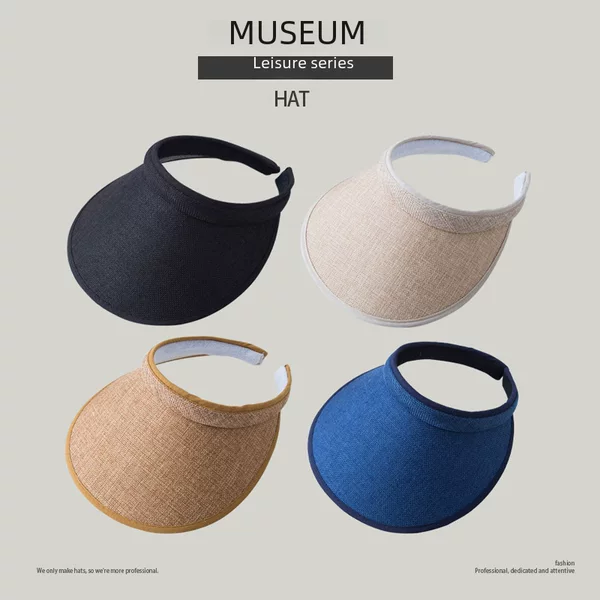Hat Seaside Sunscreen Sunshade Hat Big Rim Beach Hat Straw Hat Women's Summer Korean-style All-match Empty Top Hat Riding Hat Trendy