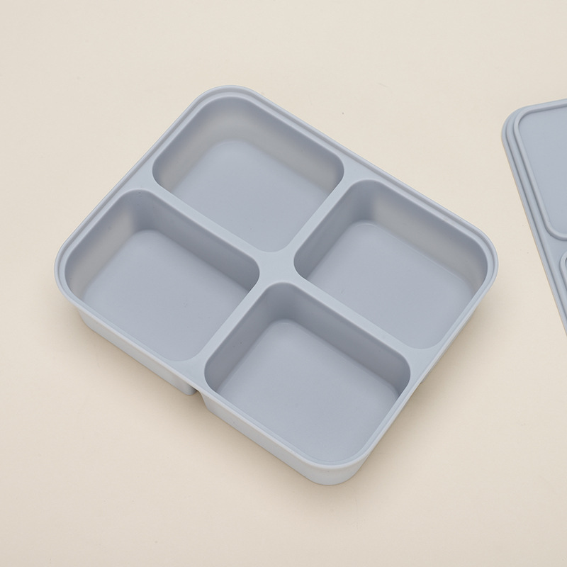 4칸 어린이 식품 보충 상자 - 파란색과 회색