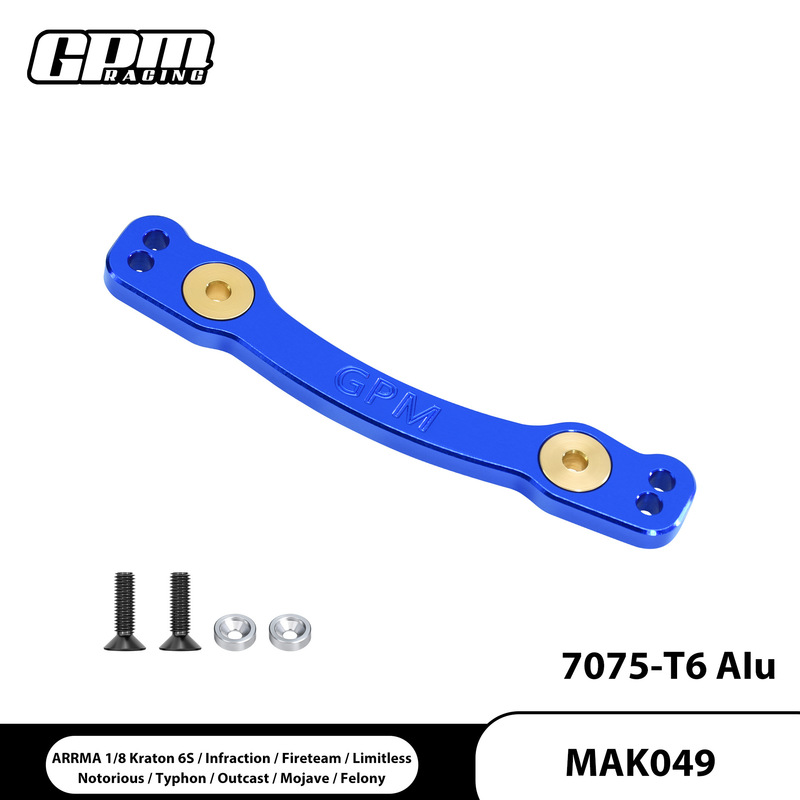 Four-wheel drive ARRMA Katun Stray Typhoon Mojave Crossing Boundary Metal 7075 Thickened Steering Connection Plate Four-wheel drive ARRMA Katun Stray Typhoon Mojave Crossing Boundary Metal 7075 Thickened Steering Connection Plate