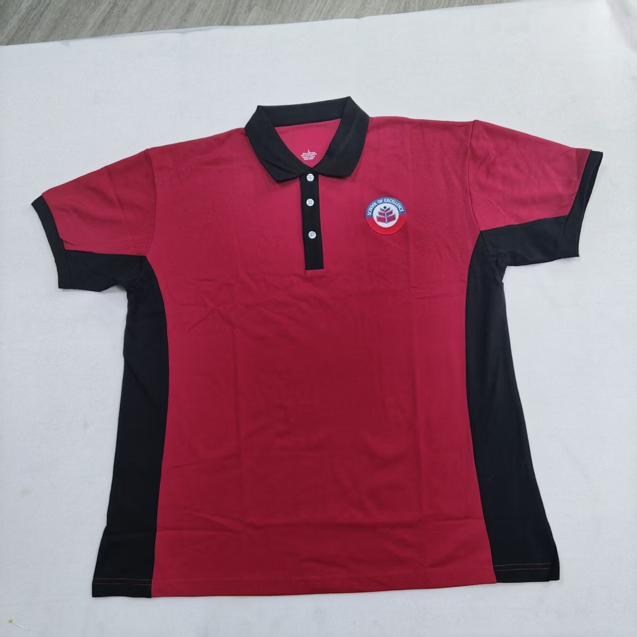 跨境精仿棉冰丝POLO衫T恤校服餐饮店工作文化衫定制印制LOGO