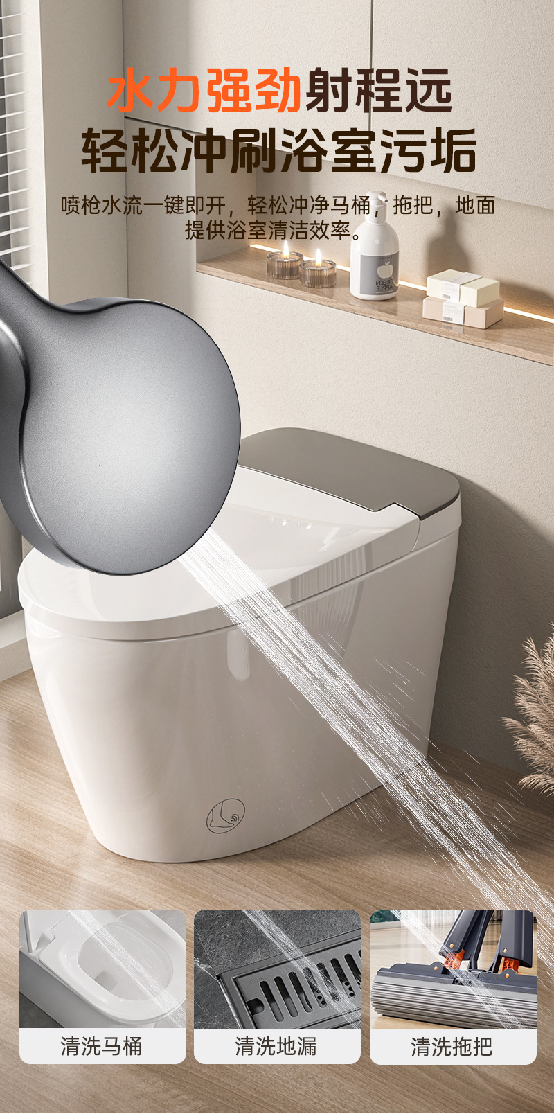 Neuer 7-Modus-Duschkopf, verstellbar, Silber, Schwarz, großer Durchfluss, Hochdruck, wassersparend, Duschkopf, Wasserhahn, Badezimmer-Zubehör – Detail 21