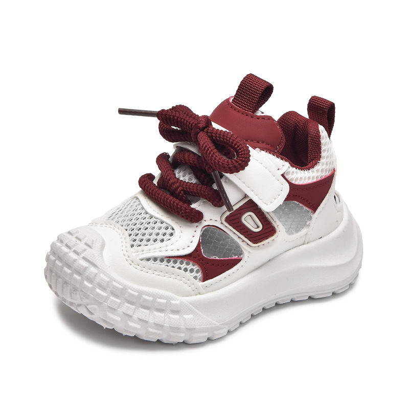 Zapatos de malla transpirables de una sola red 2025 verano nuevos zapatos casuales para niños, niños y niñas, sandalias deportivas Baotou al por mayor