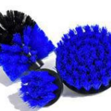 파란색 전동 드릴 브러시 헤드 강모 3종 세트