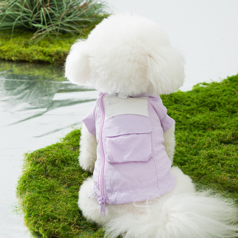 Perro de verano frío frío frío frío chamas perros pequeños y medianos al aire libre abrigo protector solar ropa de mascotas felina Teddy