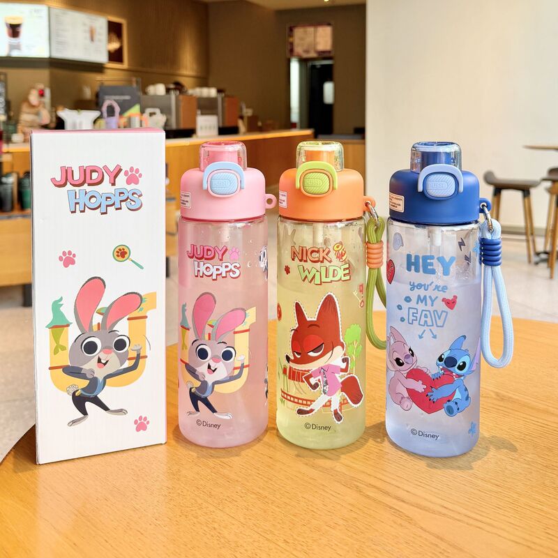 Zootopia Spray Water Cup Stitch Children's Straw Cup Summer Large Capacity High Temperature Resistant Tritan Water Cup Zootopia Spray Water Cup Stitch Children's Straw Cup Summer Large Capacity High Temperature Resistant Tritan Water Cup