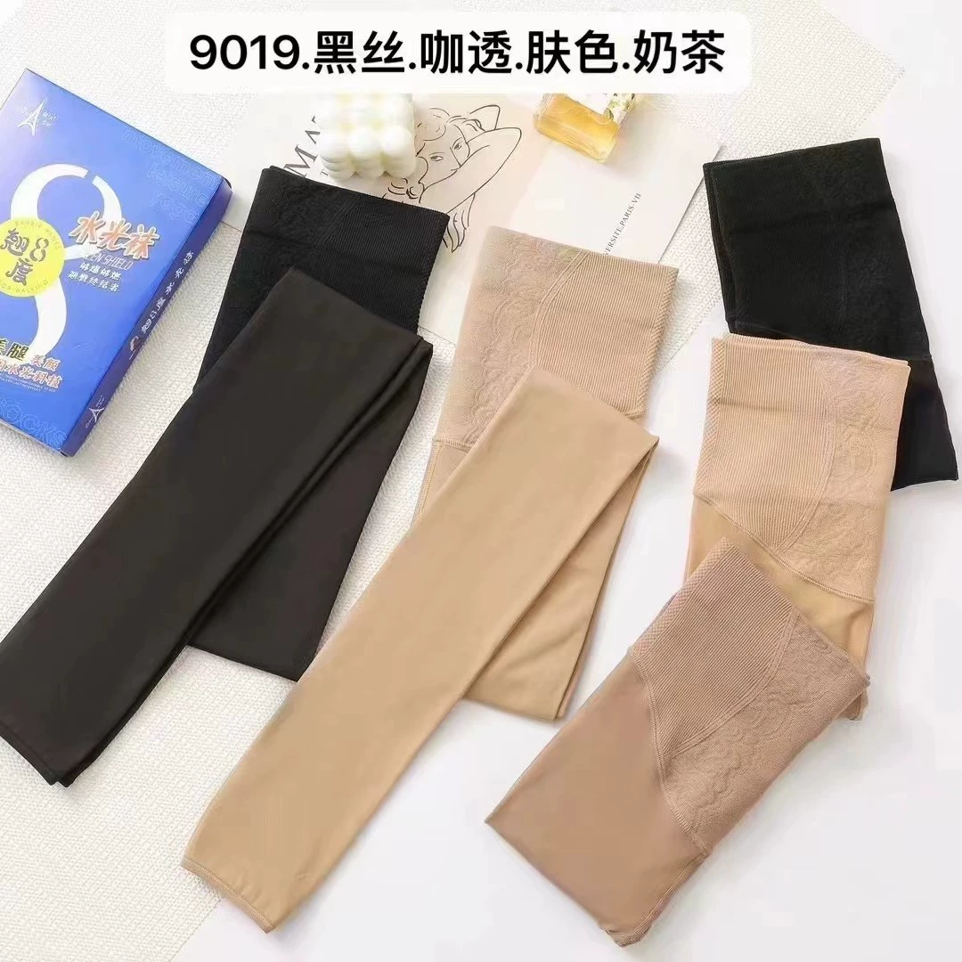Chener 9019 Весенний и Осенний живот и бедра чулки колготки черные шелковые светлые носки