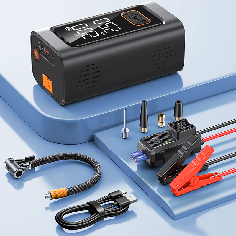 Cross-Border Car Emergency Starting Power Supply, Air Pump, Integrated Power Bank, Battery Jump Starter, Smart Car Device