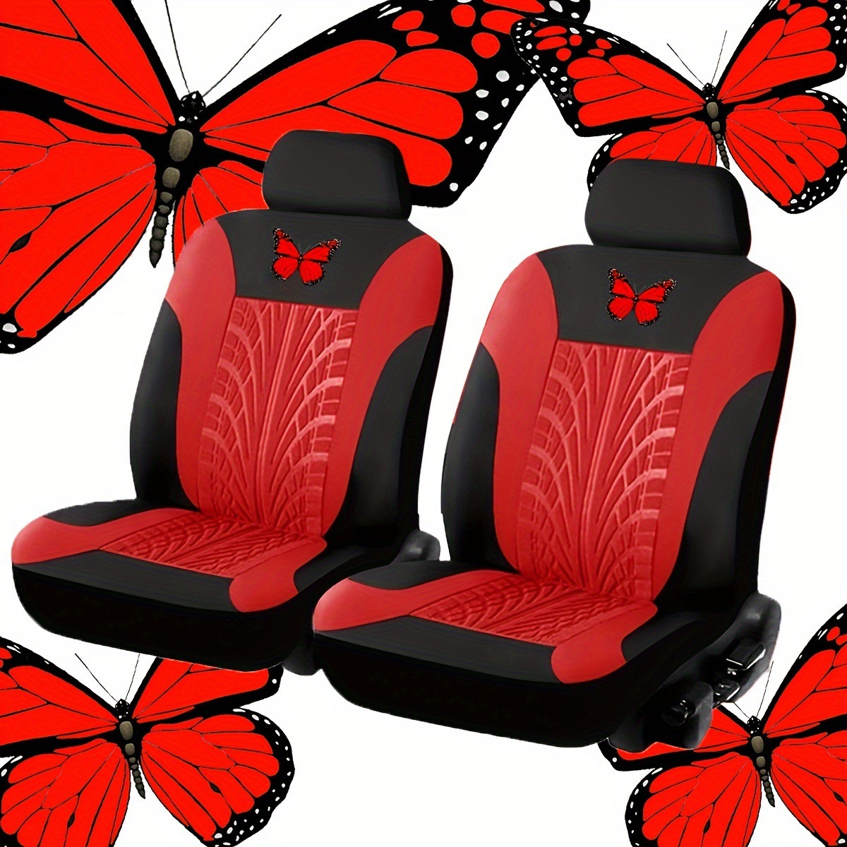 Car Seat Cover Set, Universal Butterfly Pattern Embroidered Car Seat Cover from the Source Manufacturer
