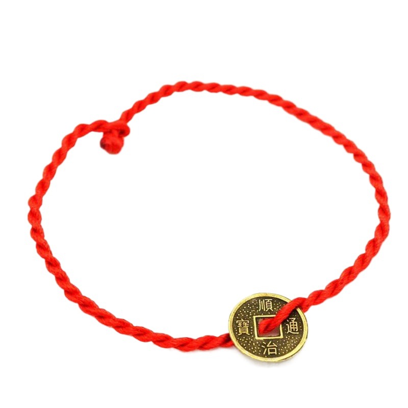 Red rope bracelet women's simple key chain red rope paper toothbrush wet towel paper hand rope a generation of postage
